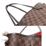 Louis Vuitton Damier Neverfull MM Tote Bag Ebene Brown