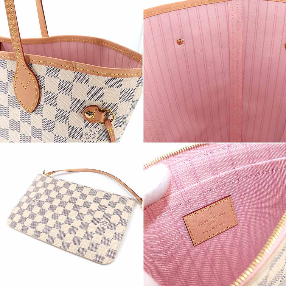 Louis Vuitton Damier Azur Neverfull MM Tote Bag