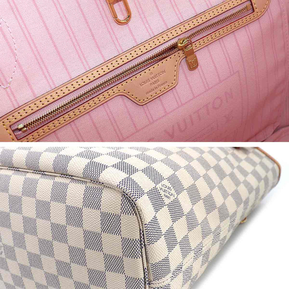 Louis Vuitton Damier Azur Neverfull MM Tote Bag