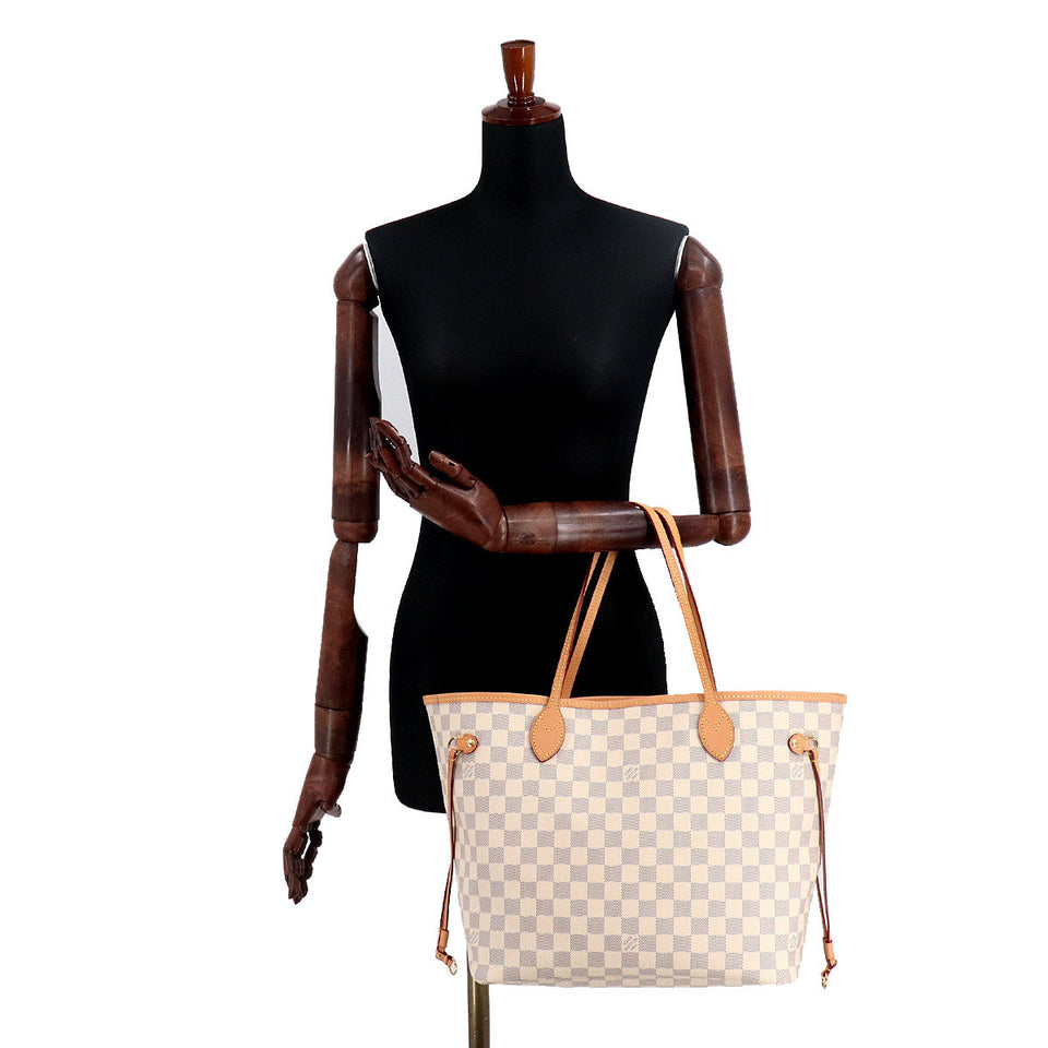 Louis Vuitton Damier Azur Neverfull MM Tote Bag