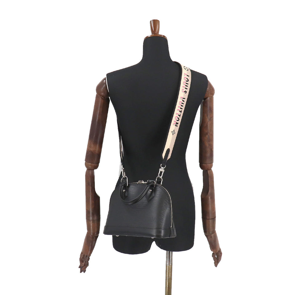 Louis Vuitton Epi Alma BB 2way Hand Shoulder Bag Leather Noir