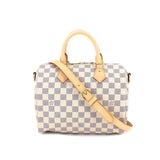 Louis Vuitton Damier Azur Speedy Bandouliere 25 Hand Bag White
