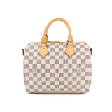 Louis Vuitton Damier Azur Speedy Bandouliere 25 Hand Bag White