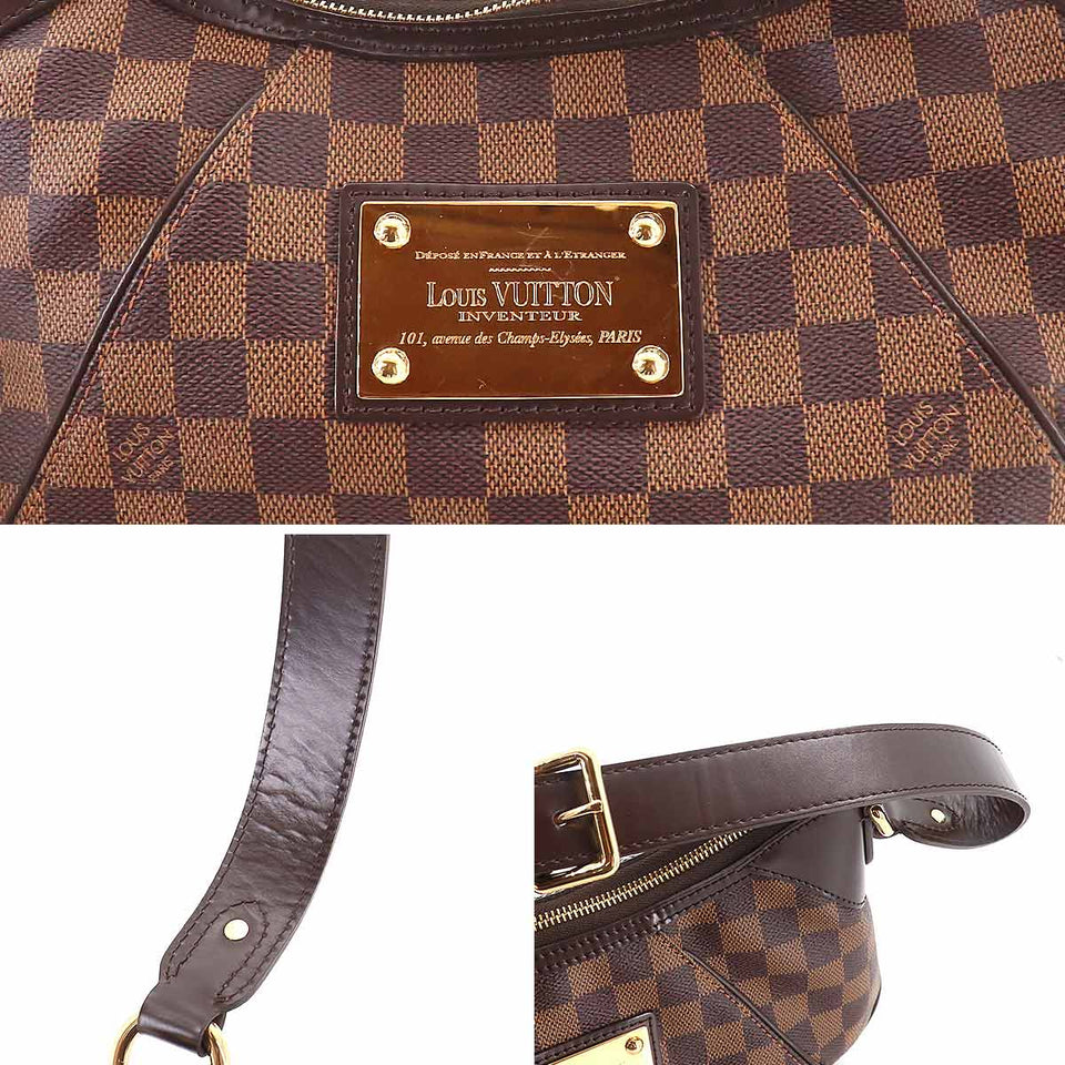 Louis Vuitton Damier Thames PM Shoulder Bag Ebene Brown