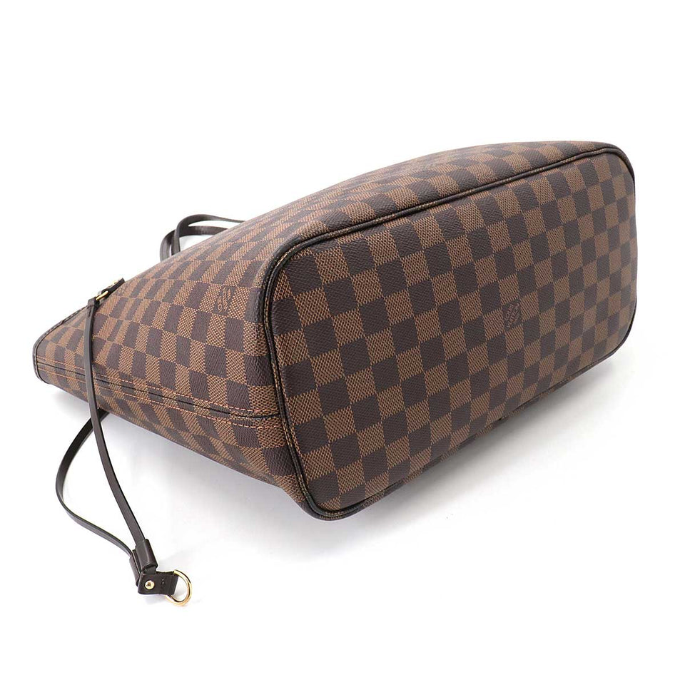 Louis Vuitton Damier Neverfull MM Tote Bag Ebene Cerise Brown