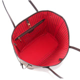 Louis Vuitton Damier Neverfull MM Tote Bag Ebene Cerise Brown