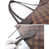 Louis Vuitton Damier Neverfull MM Tote Bag Ebene Cerise Brown