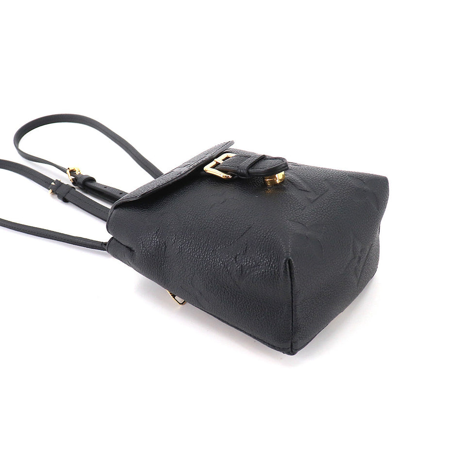 Louis Vuitton Monogram Implant Tiny Backpack Leather Noir