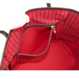 Louis Vuitton Damier Neverfull MM Tote Bag Ebene Cerise Brown