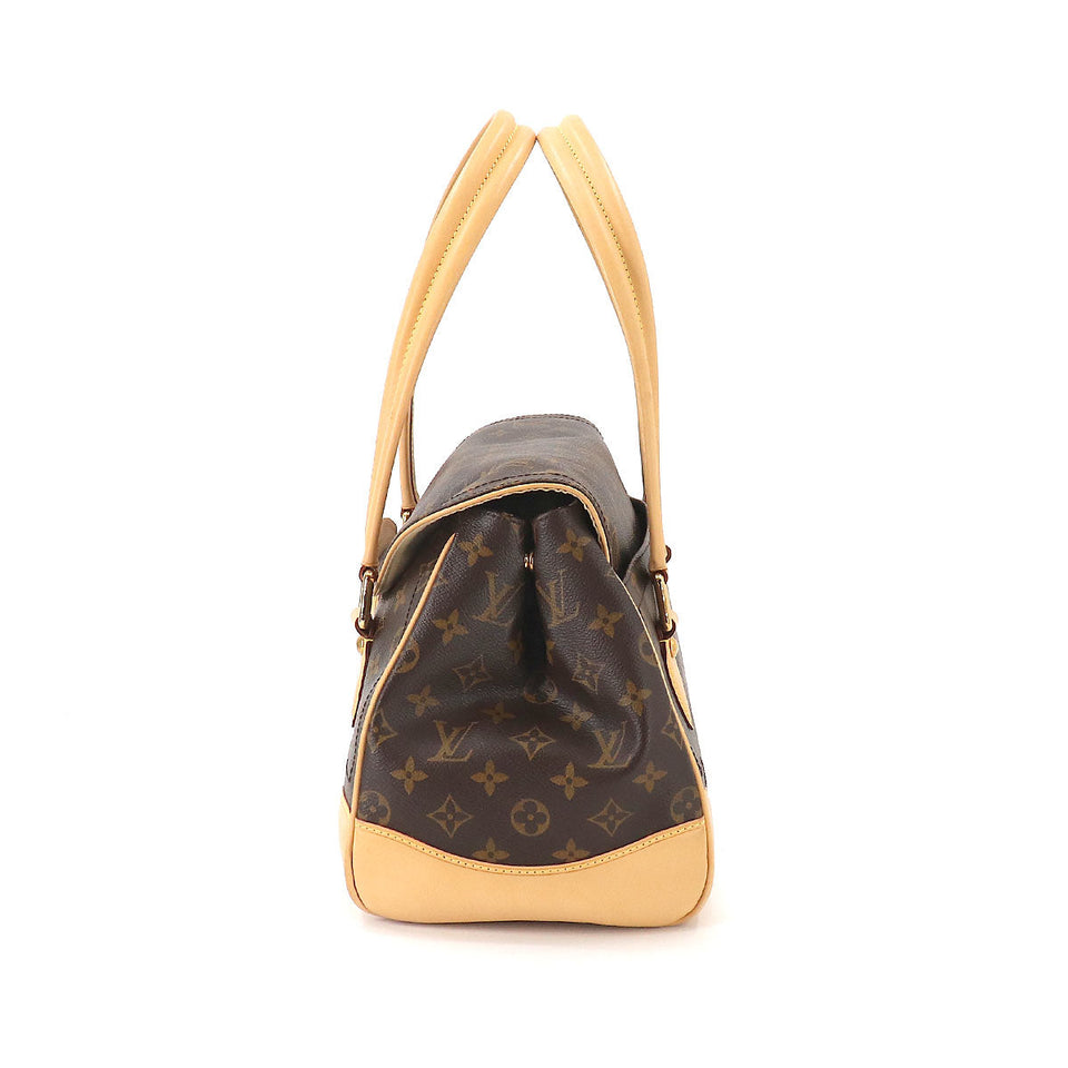 Louis Vuitton Monogram Beverly GM Shoulder Bag Brown Gold Hardware