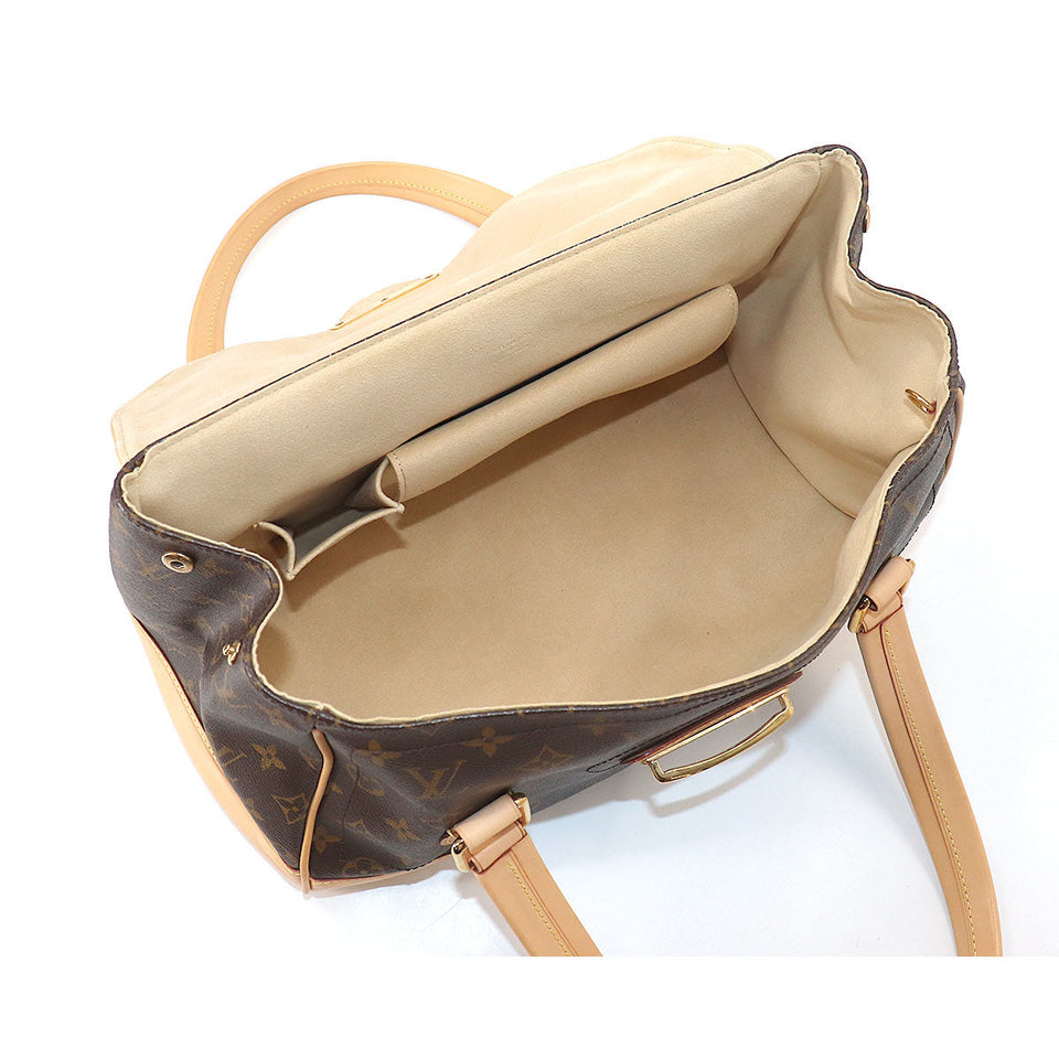 Louis Vuitton Monogram Beverly GM Shoulder Bag Brown Gold Hardware