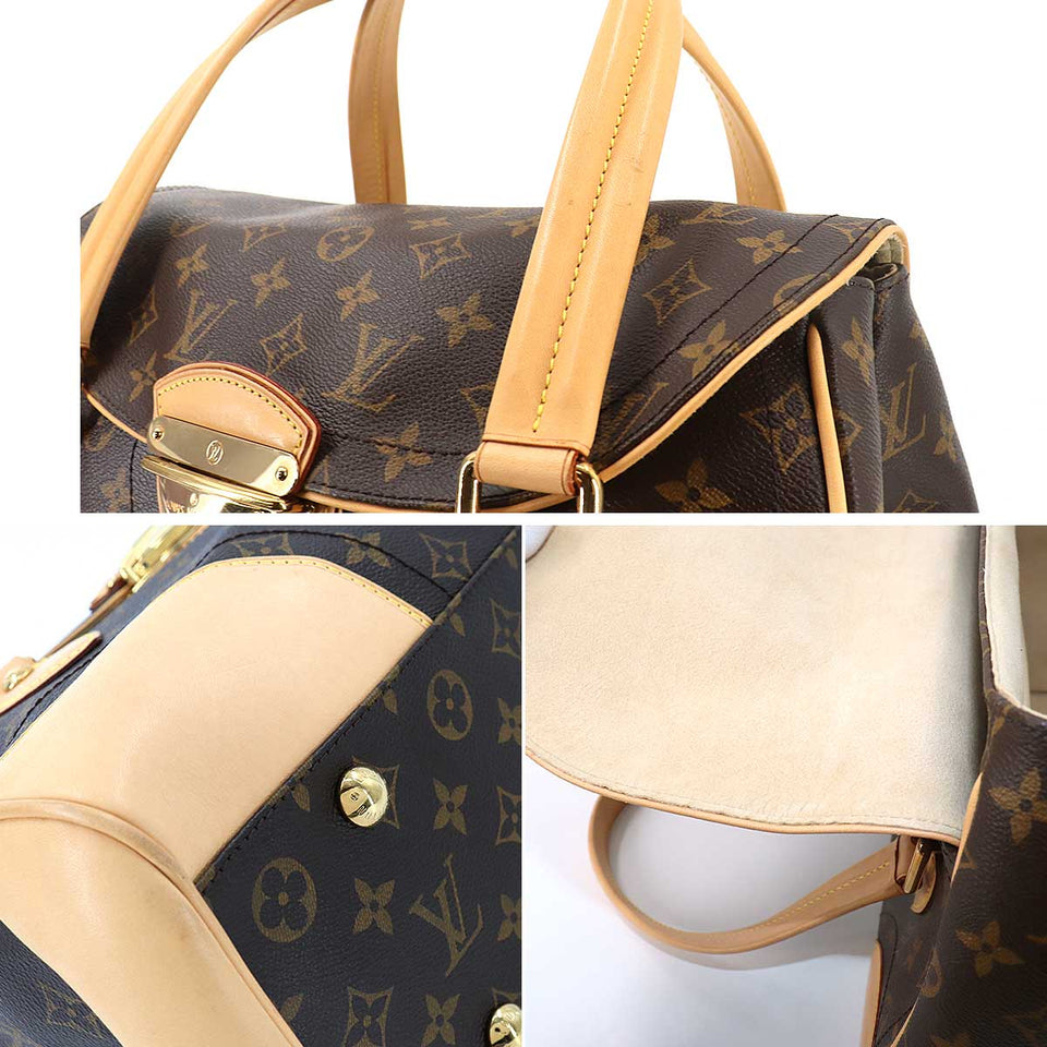 Louis Vuitton Monogram Beverly GM Shoulder Bag Brown Gold Hardware