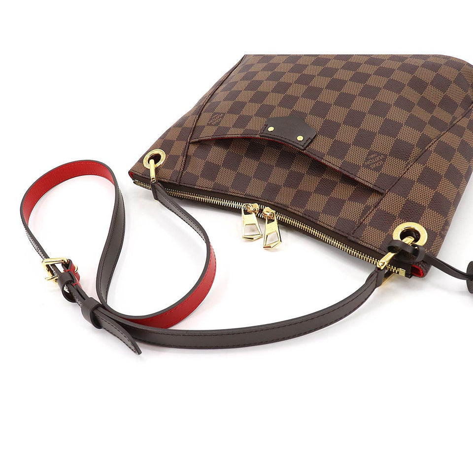 Louis Vuitton Damier South Bank Shoulder Bag Ebene Brown