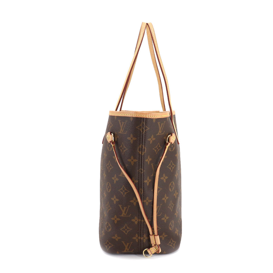 Louis Vuitton Monogram Neverfull MM Tote Bag Brown Beige
