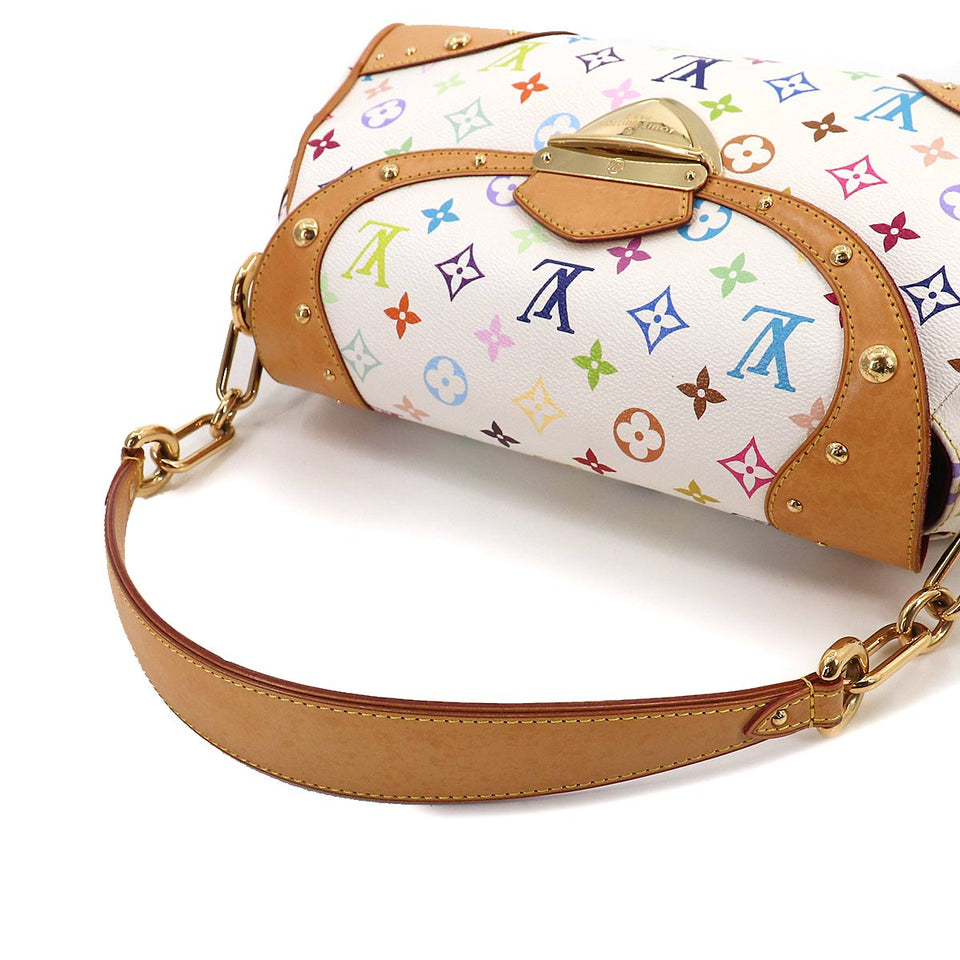 Louis Vuitton Monogram Multicolor Beverly MM Shoulder Bag White