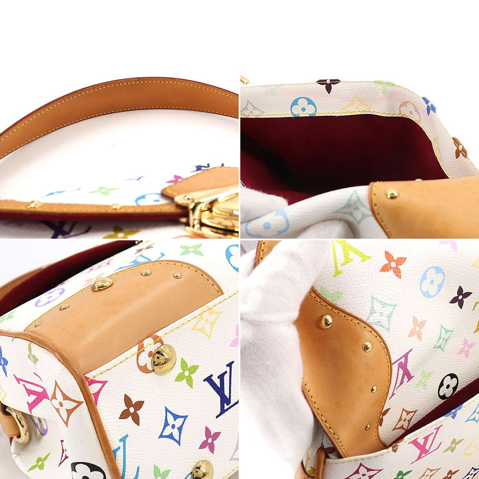 Louis Vuitton Monogram Multicolor Beverly MM Shoulder Bag White