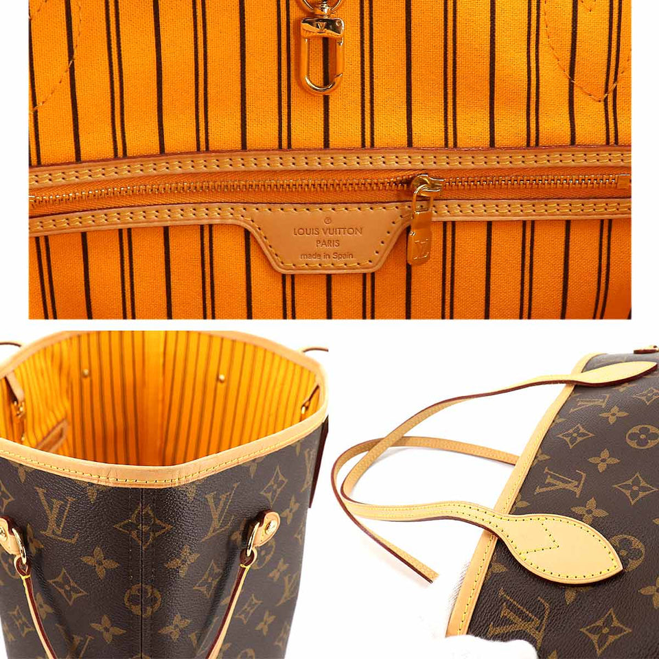 Louis Vuitton Monogram Neverfull MM Tote Bag Brown