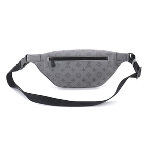 Louis Vuitton Monogram Shadow Discovery Bum Bag Leather Gray
