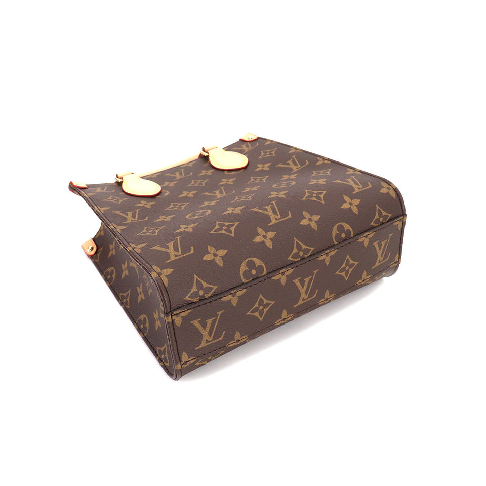 Louis Vuitton Monogram Sac Plat BB 2way Hand Shoulder Bag Brown