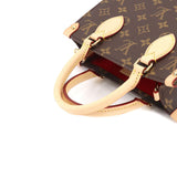 Louis Vuitton Monogram Sac Plat BB 2way Hand Shoulder Bag Brown