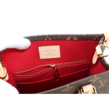 Louis Vuitton Monogram Sac Plat BB 2way Hand Shoulder Bag Brown