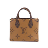 Louis Vuitton Giant Monogram Onthego PM 2way Hand Shoulder Bag Brown