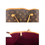 Louis Vuitton Monogram Neverfull MM Tote Bag Brown