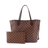 Louis Vuitton Damier Neverfull MM Tote Bag Ebene Series Brown