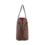 Louis Vuitton Damier Neverfull MM Tote Bag Ebene Series Brown