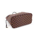 Louis Vuitton Damier Neverfull MM Tote Bag Ebene Series Brown
