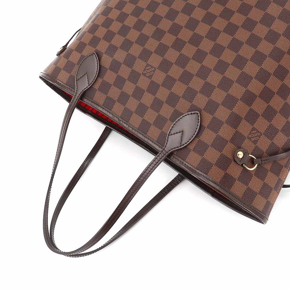 Louis Vuitton Damier Neverfull MM Tote Bag Ebene Series Brown