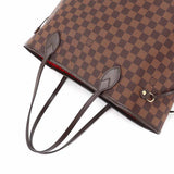 Louis Vuitton Damier Neverfull MM Tote Bag Ebene Series Brown