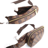 Louis Vuitton Damier Geronimos Body Bag Waist Pouch Ebene Brown