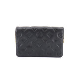 Louis Vuitton Pochette Coussin 2way Shoulder Clutch Bag Leather Noir