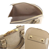 Louis Vuitton Vernis Alma BB 2way Hand Shoulder Bag Leather Dune