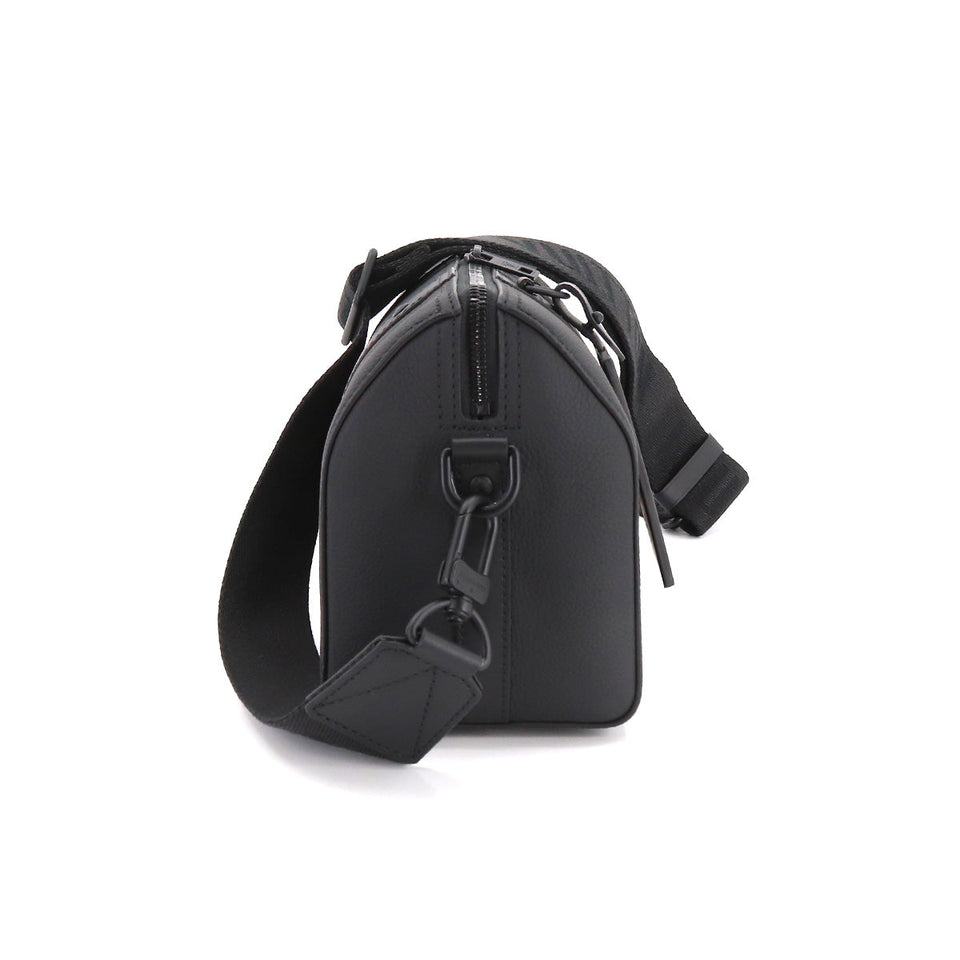 Louis Vuitton City Keepall Shoulder Bag Leather Black