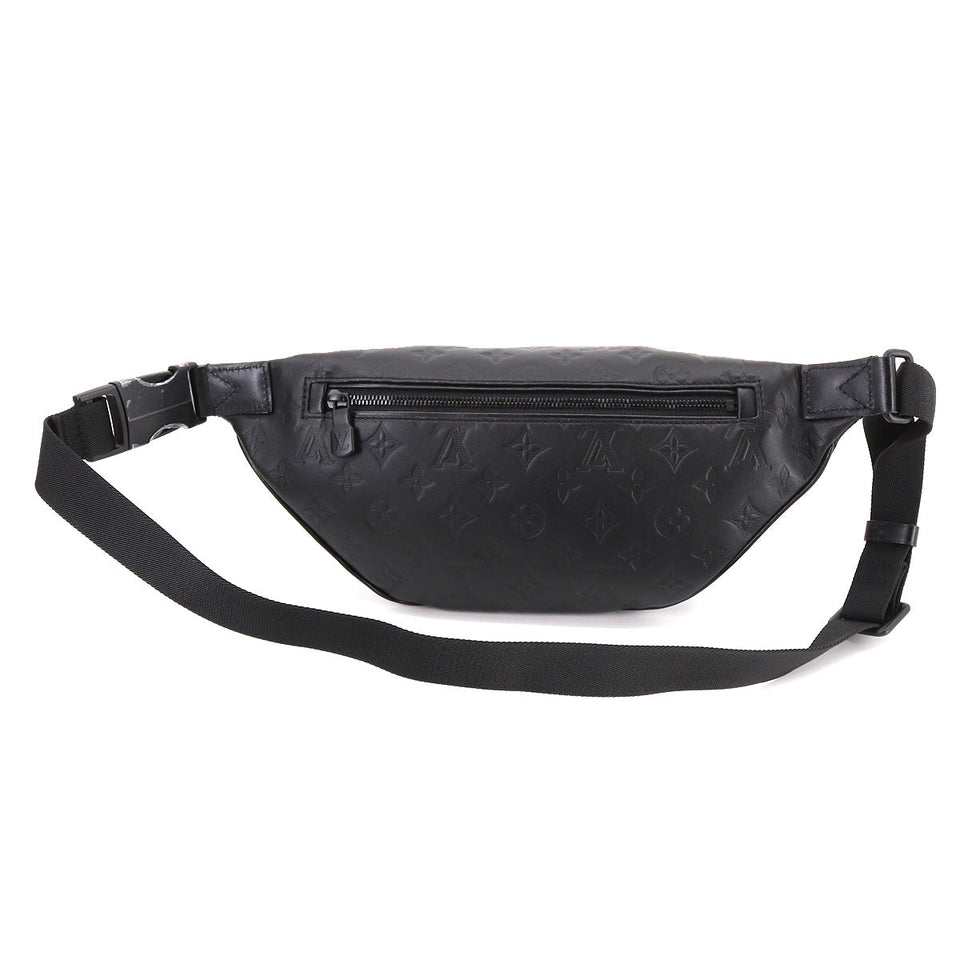Louis Vuitton Monogram Shadow Discovery Bum Bag PM Body Bag Leather Noir