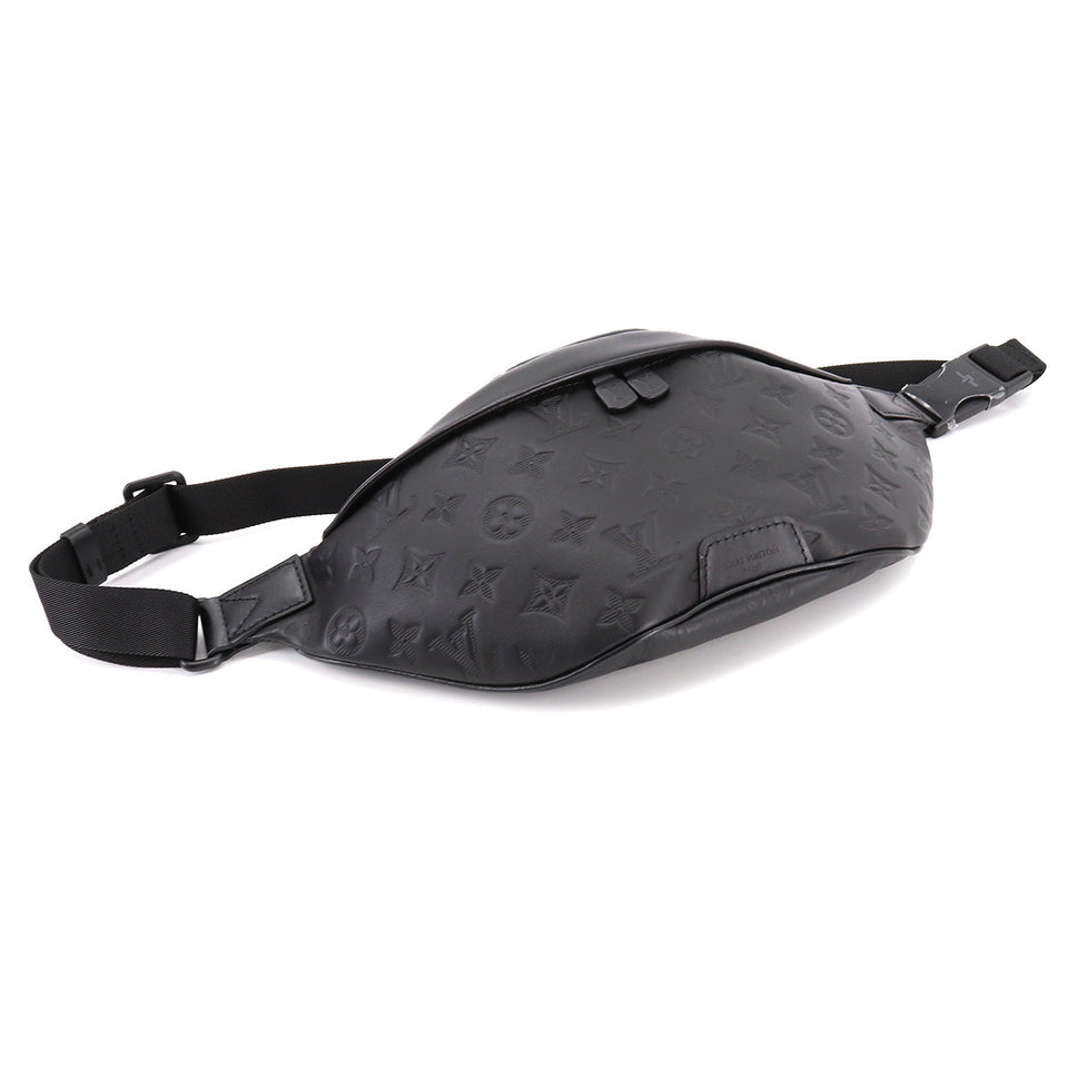Louis Vuitton Monogram Shadow Discovery Bum Bag PM Body Bag Leather Noir