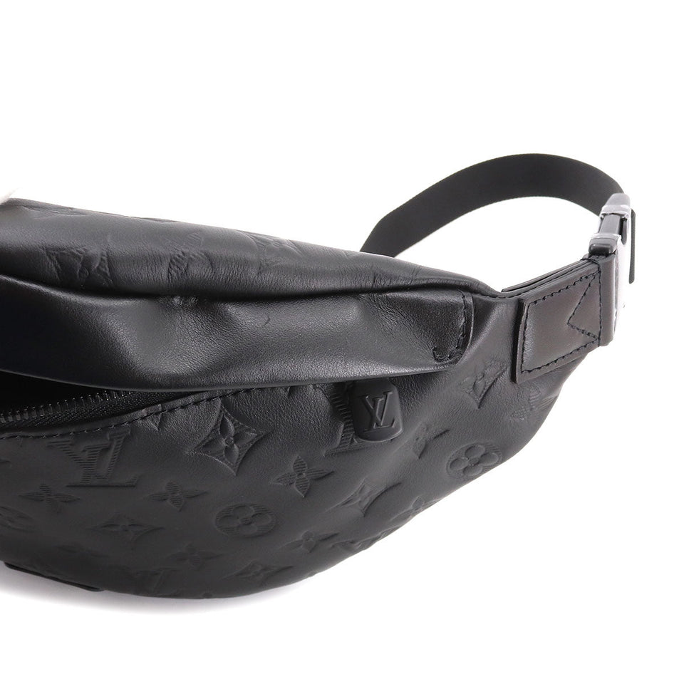 Louis Vuitton Monogram Shadow Discovery Bum Bag PM Body Bag Leather Noir