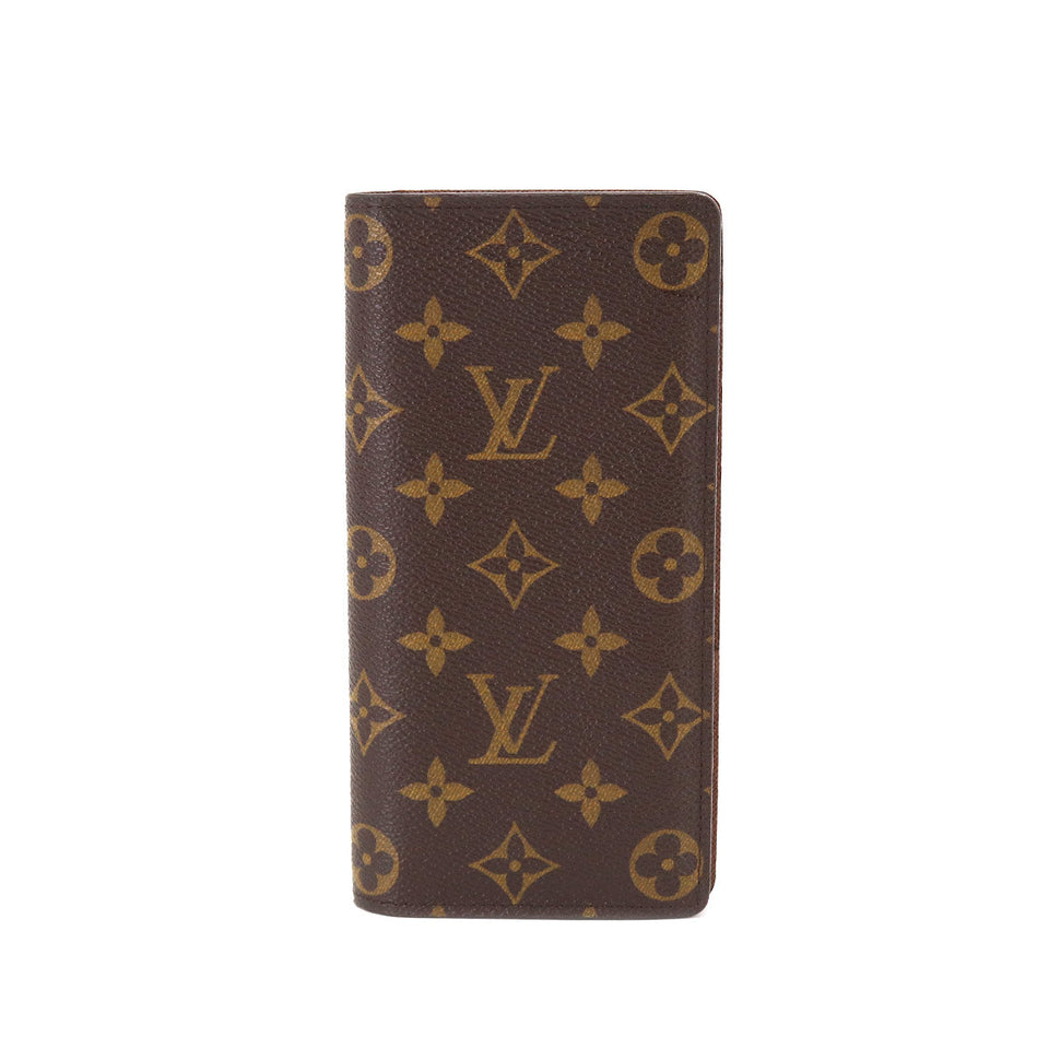 Louis Vuitton Monogram Portefeuille Brazza Long Wallet Brown