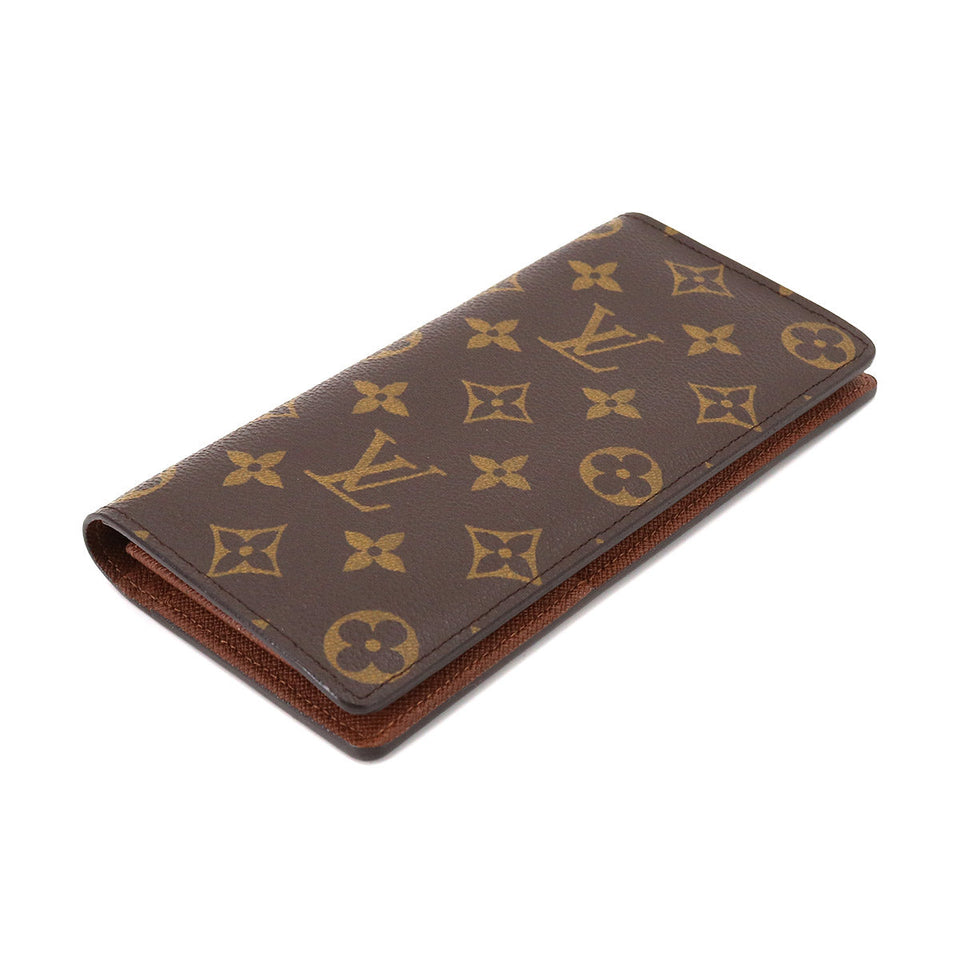 Louis Vuitton Monogram Portefeuille Brazza Long Wallet Brown