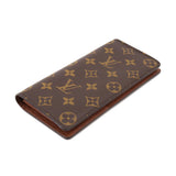 Louis Vuitton Monogram Portefeuille Brazza Long Wallet Brown