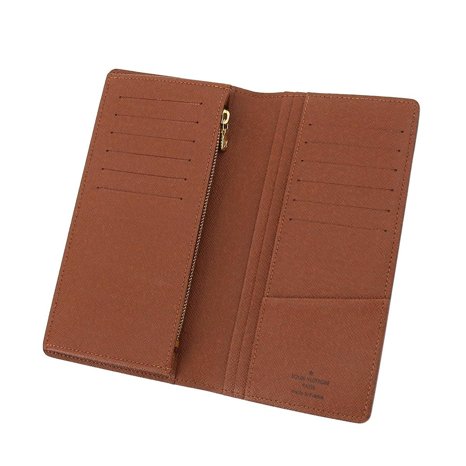 Louis Vuitton Monogram Portefeuille Brazza Long Wallet Brown