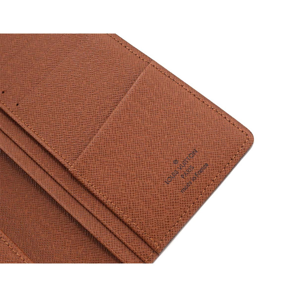 Louis Vuitton Monogram Portefeuille Brazza Long Wallet Brown