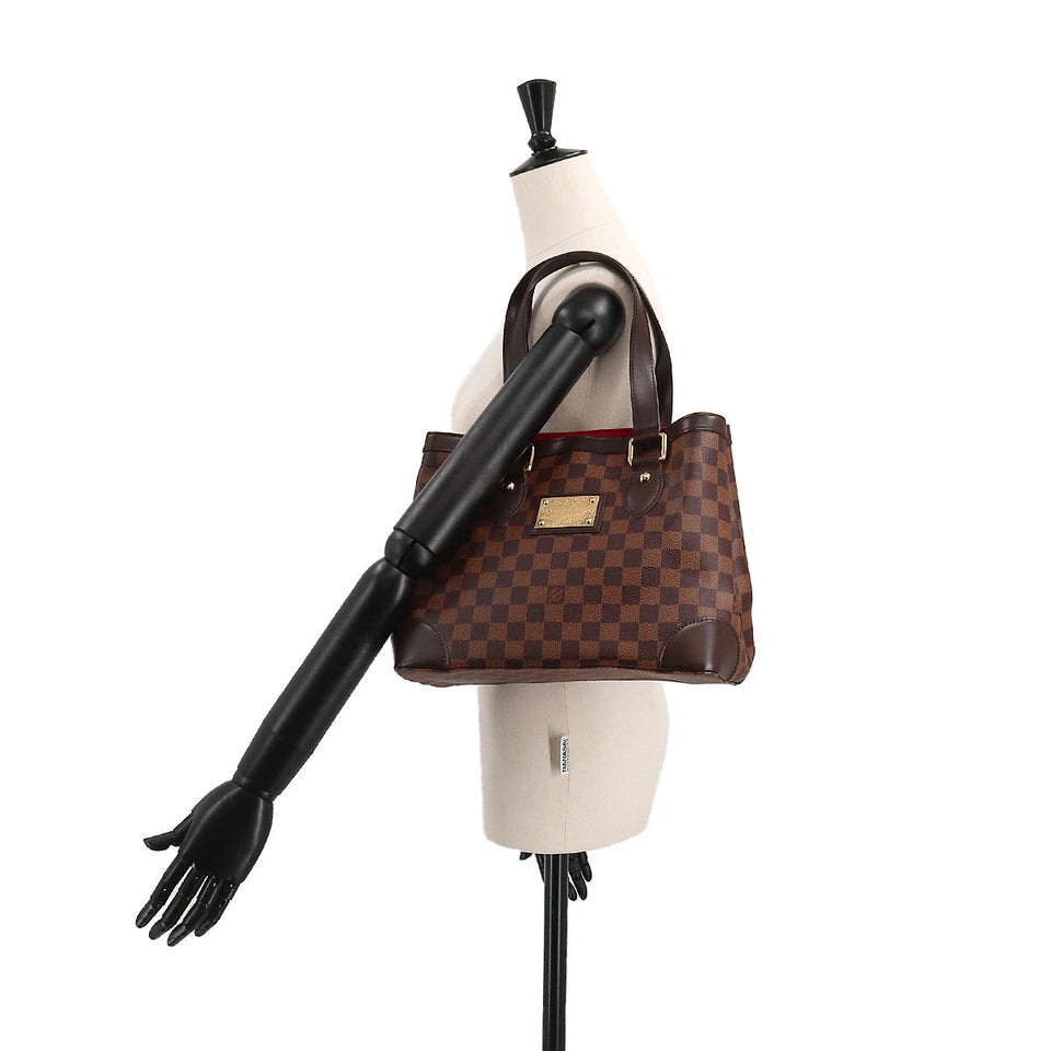 Louis Vuitton Damier Hampstead PM Tote Bag Ebene Brown