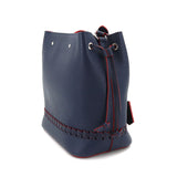 Louis Vuitton Lock Me Bucket Shoulder Bag Leather Marine Rouge