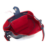Louis Vuitton Lock Me Bucket Shoulder Bag Leather Marine Rouge