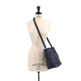 Louis Vuitton Lock Me Bucket Shoulder Bag Leather Marine Rouge