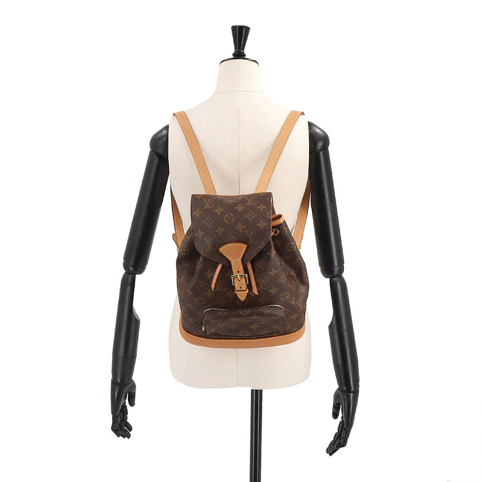 Louis Vuitton Monogram Montsouris MM Backpack Rucksack Brown