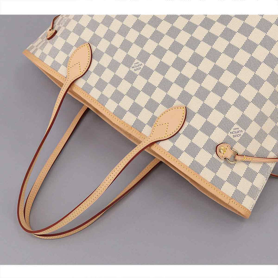 Louis Vuitton Damier Azur Neverfull MM Tote Bag